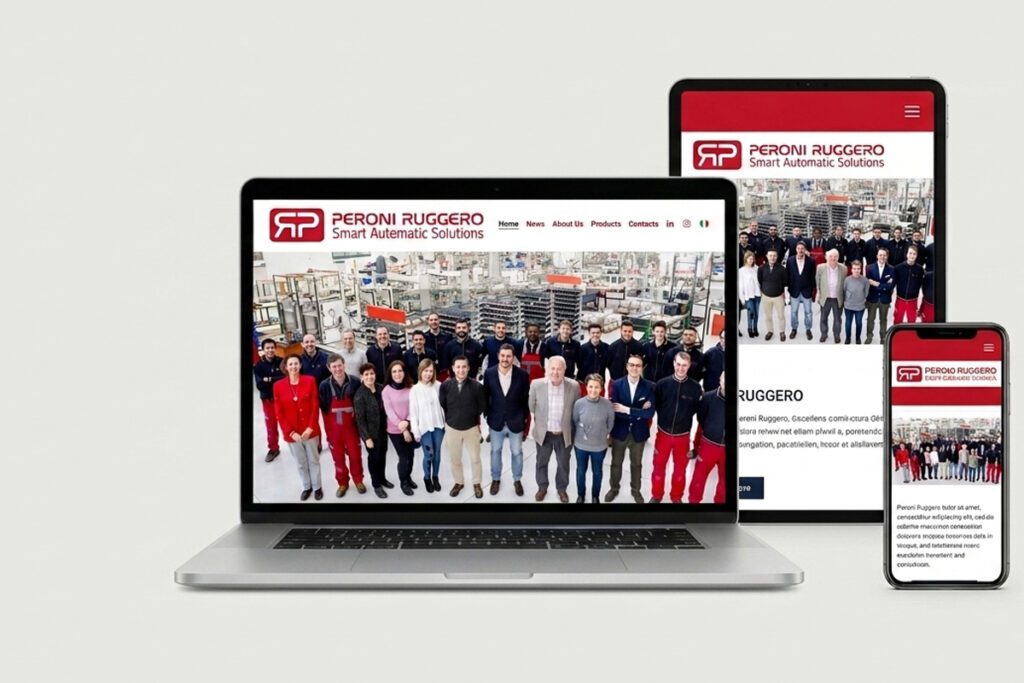mockup sito web Peroni Ruggero